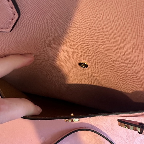 Michael Kors Greenwich Leather Large Shoulder Bag, pink blossom - Picture 4 of 12